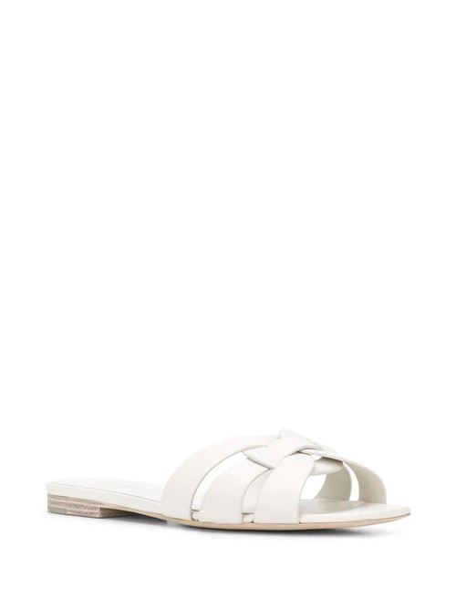 White leather Tribute sandals Saint Laurent | 571952BZC009008